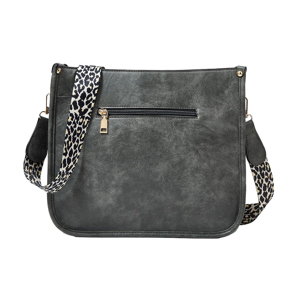 Leopard Print Waterproof Crossbody Tote Bag - Green