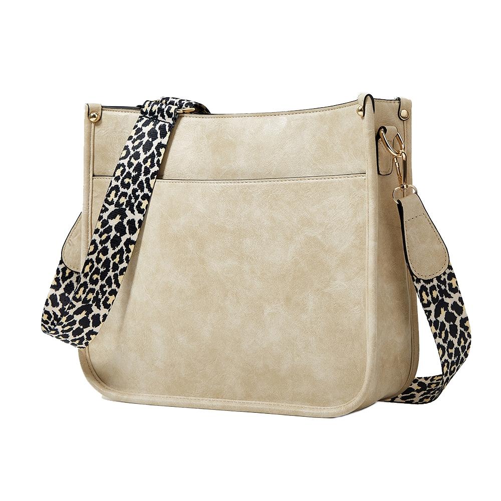 Leopard Print Waterproof Crossbody Tote Bag - Green