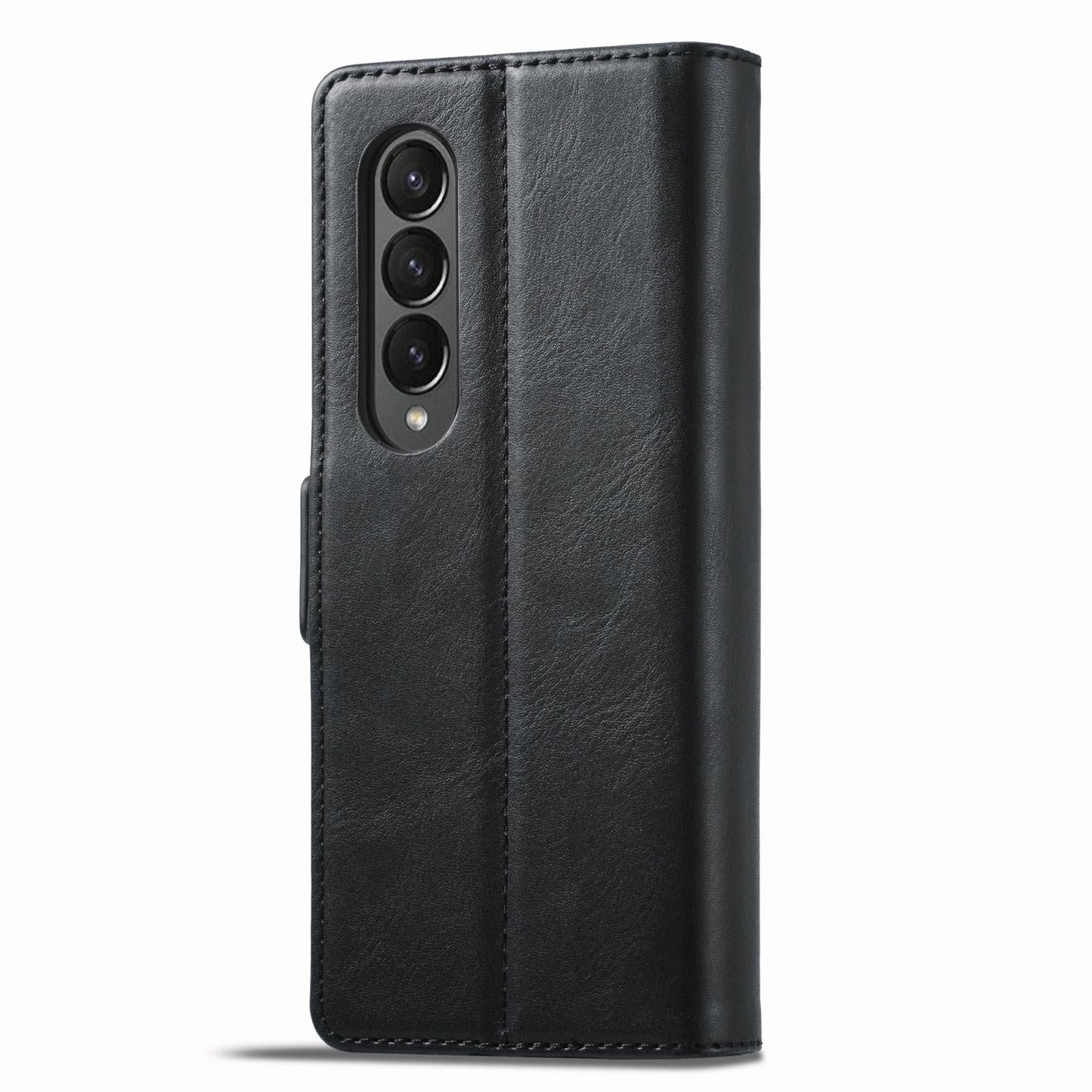 Rfid Leather Phone Case for Samsung Galaxy z Fold 4 / 5g - Secure & Stylish - Black