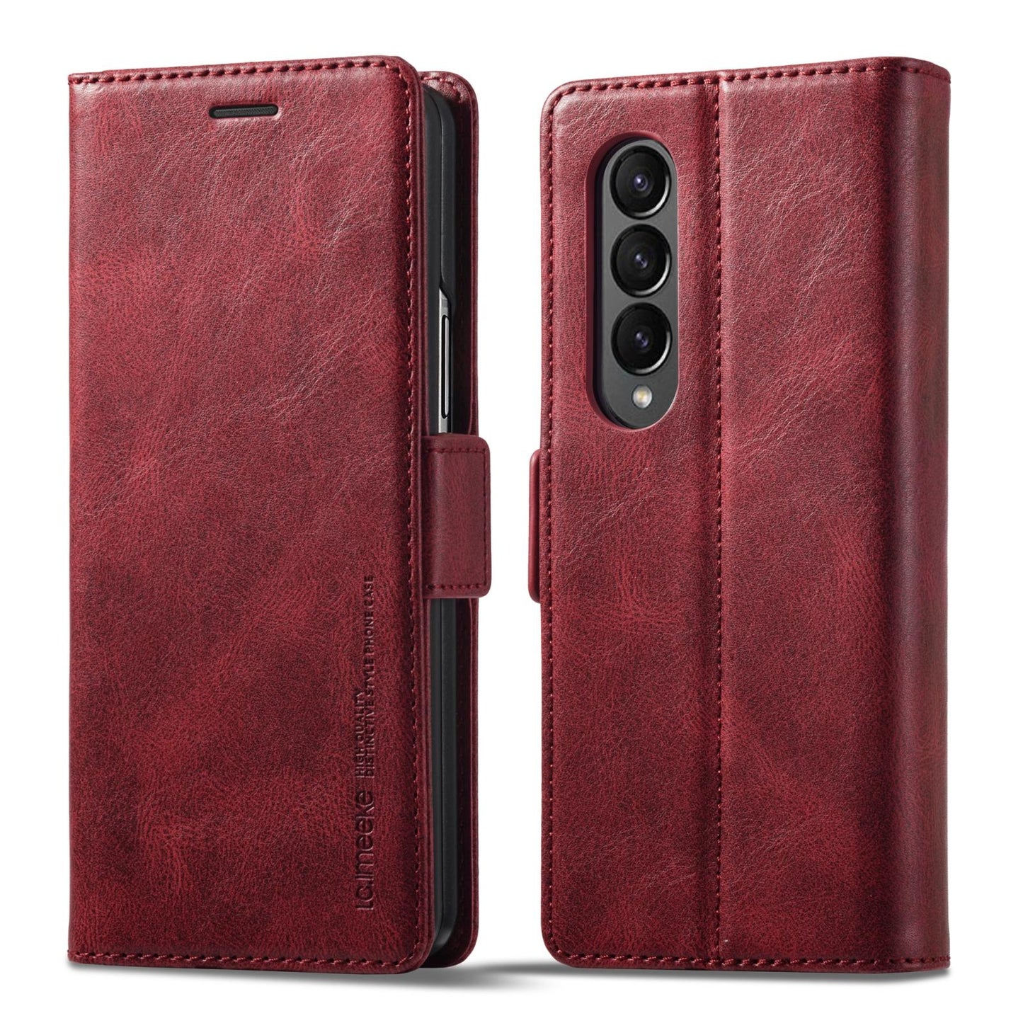 Rfid Leather Phone Case for Samsung Galaxy z Fold 4 / 5g - Secure & Stylish - Black
