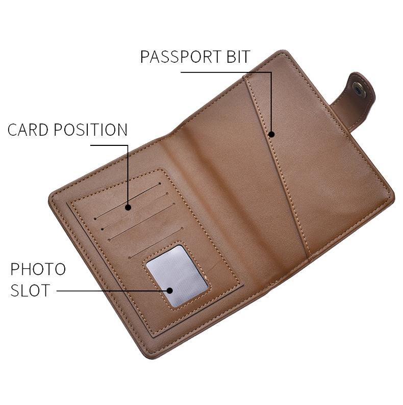Multi Functional Passport Case With Buckle Dibaoleiou Pu Leather - Yellow