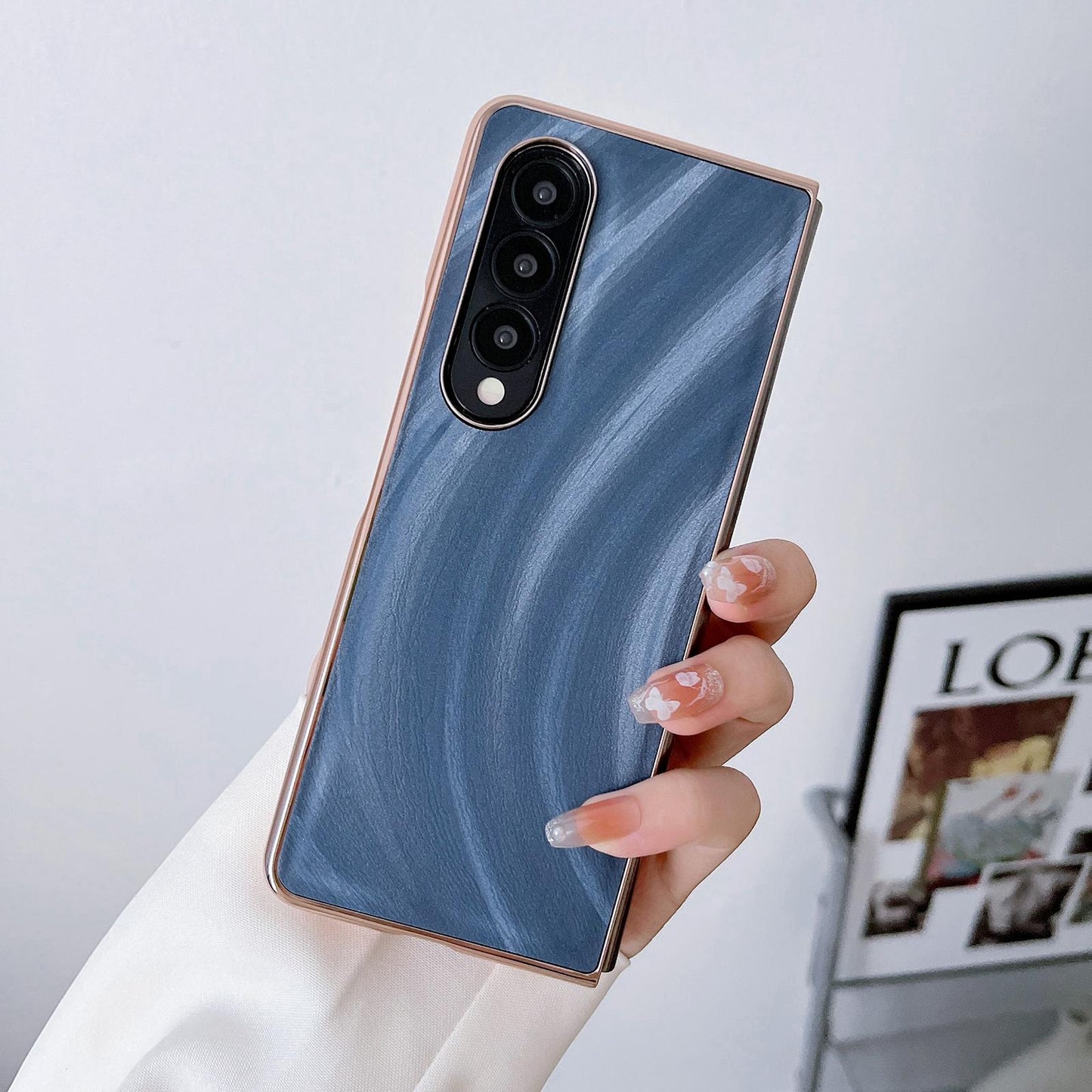 For Samsung Galaxy Z Fold4 5G Nano Electroplating Case - Silver Bead Grey