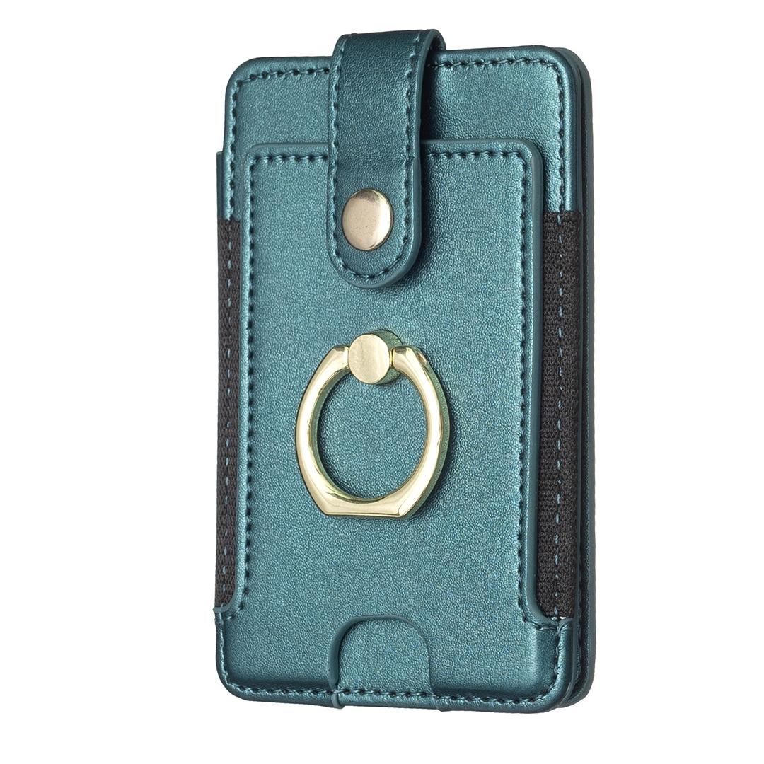 Metal Ring Card Bag Sticker For Mobile Phones - Beige