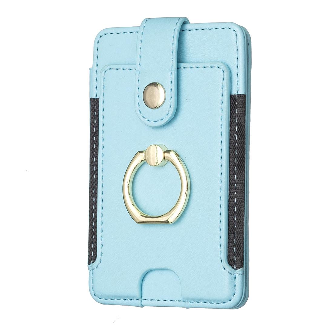 Metal Ring Card Bag Sticker For Mobile Phones - Beige