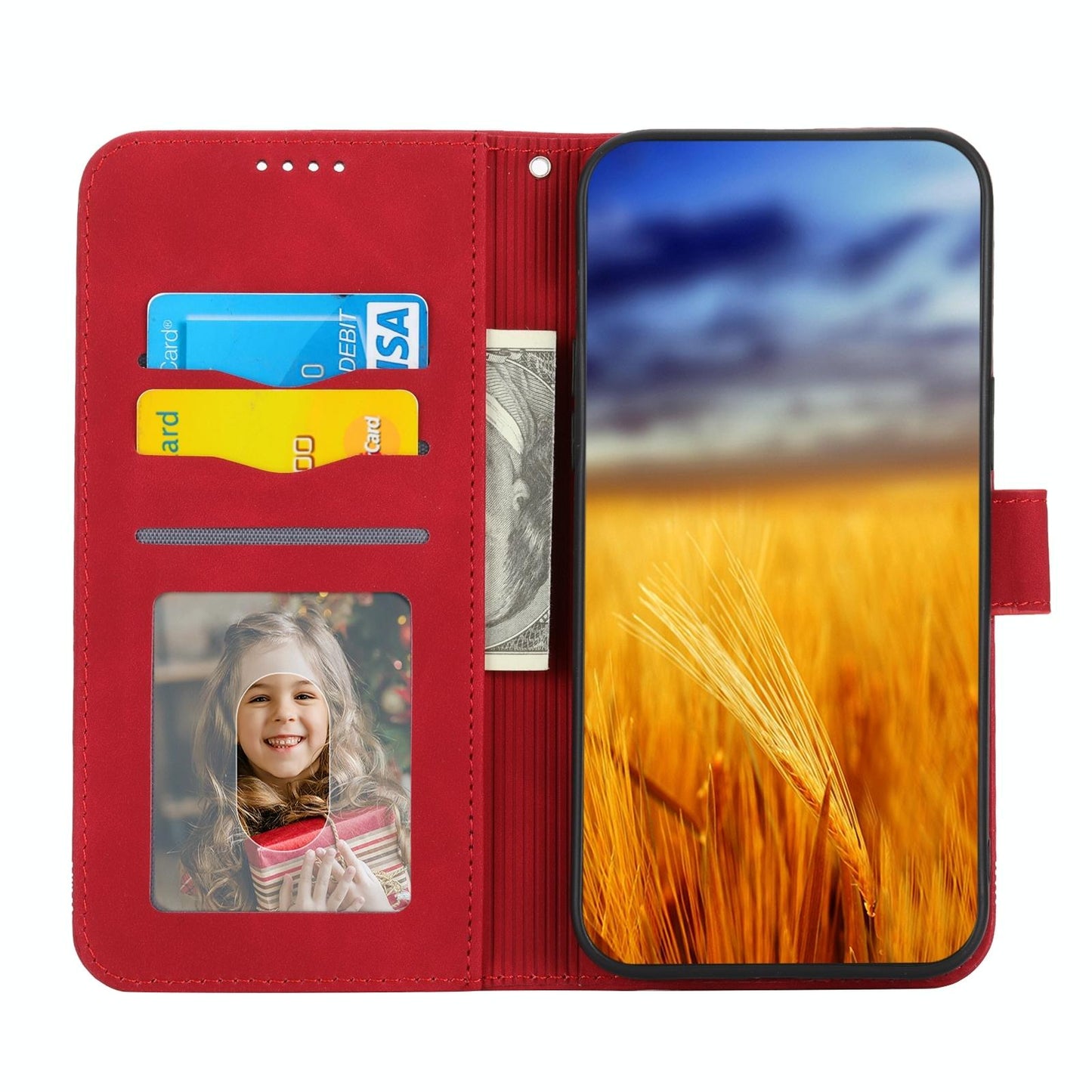 Premium Leather Tpu Case for Samsung Galaxy z Fold 4 / 5g - Red