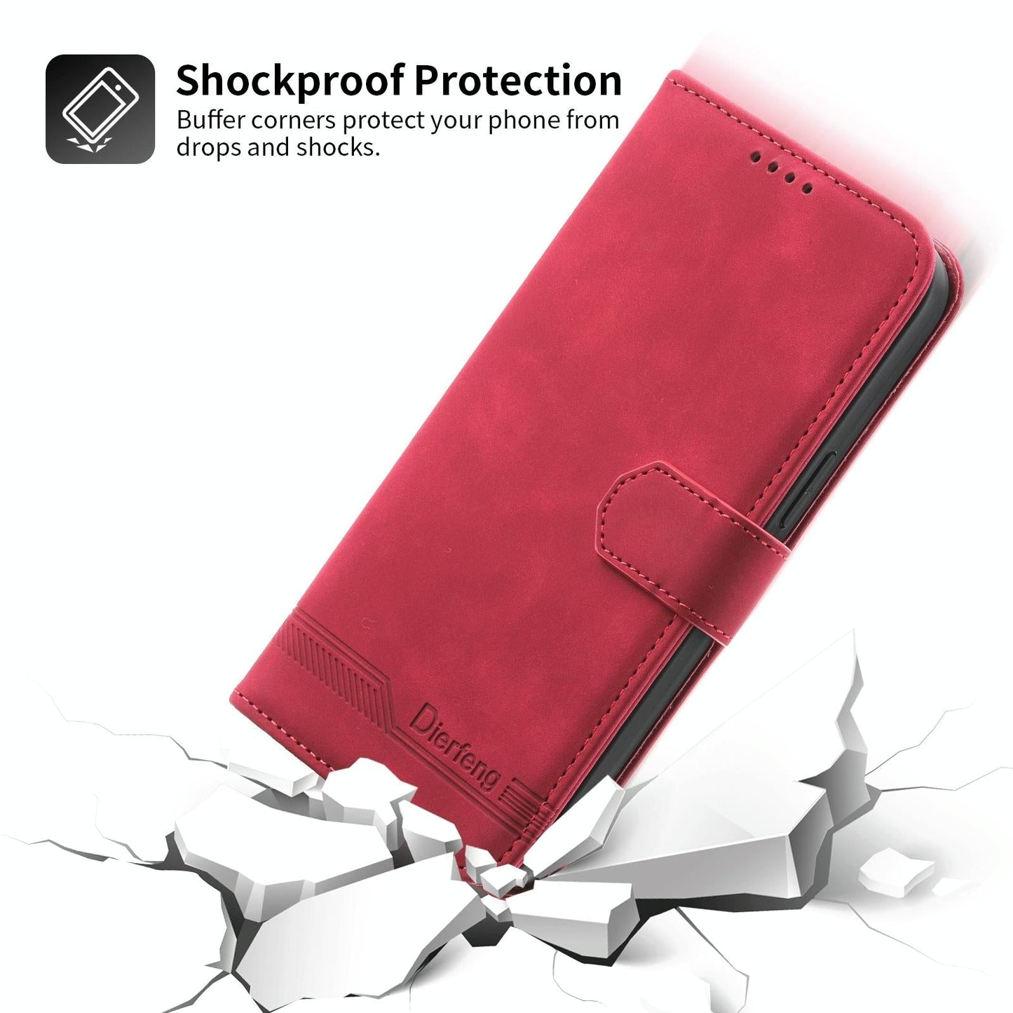 Premium Leather Tpu Case for Samsung Galaxy z Fold 4 / 5g - Red