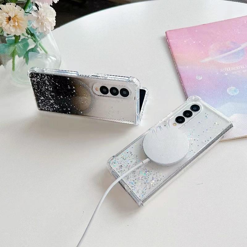 Sparkle Tpu Case for Samsung Galaxy z Fold 4 with Magsafe - White
