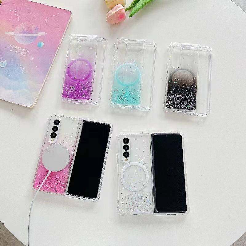 Sparkle Tpu Case for Samsung Galaxy z Fold 4 with Magsafe - White
