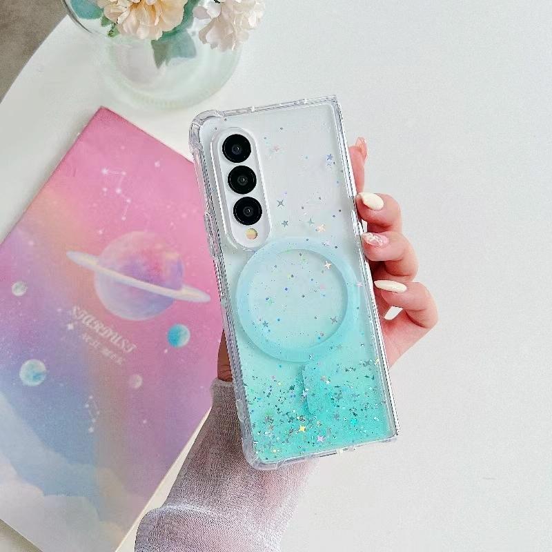 Sparkle Tpu Case for Samsung Galaxy z Fold 4 with Magsafe - White
