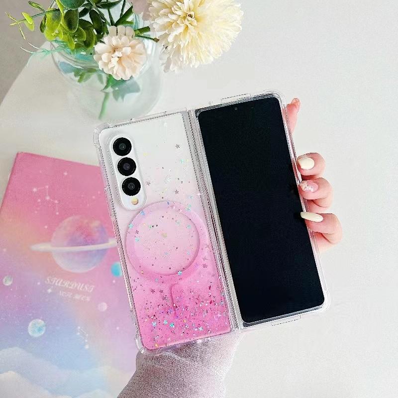 Sparkle Tpu Case for Samsung Galaxy z Fold 4 with Magsafe - White