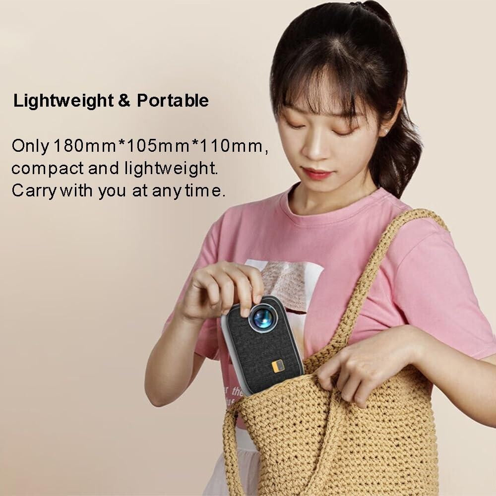 Compact Smart Home Theater Projector - Portable - Same Screen Version For Mobile Phone