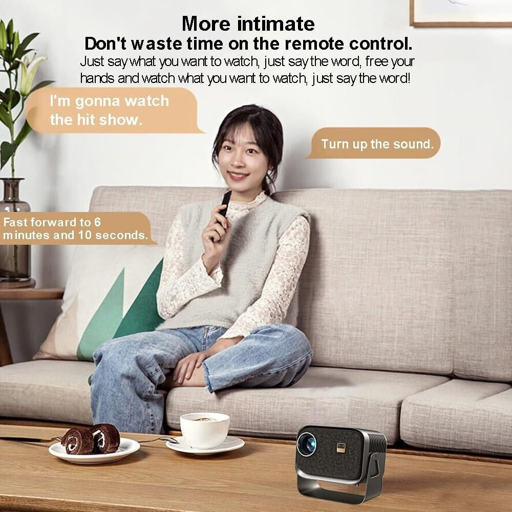 Compact Smart Home Theater Projector - Portable - Same Screen Version For Mobile Phone