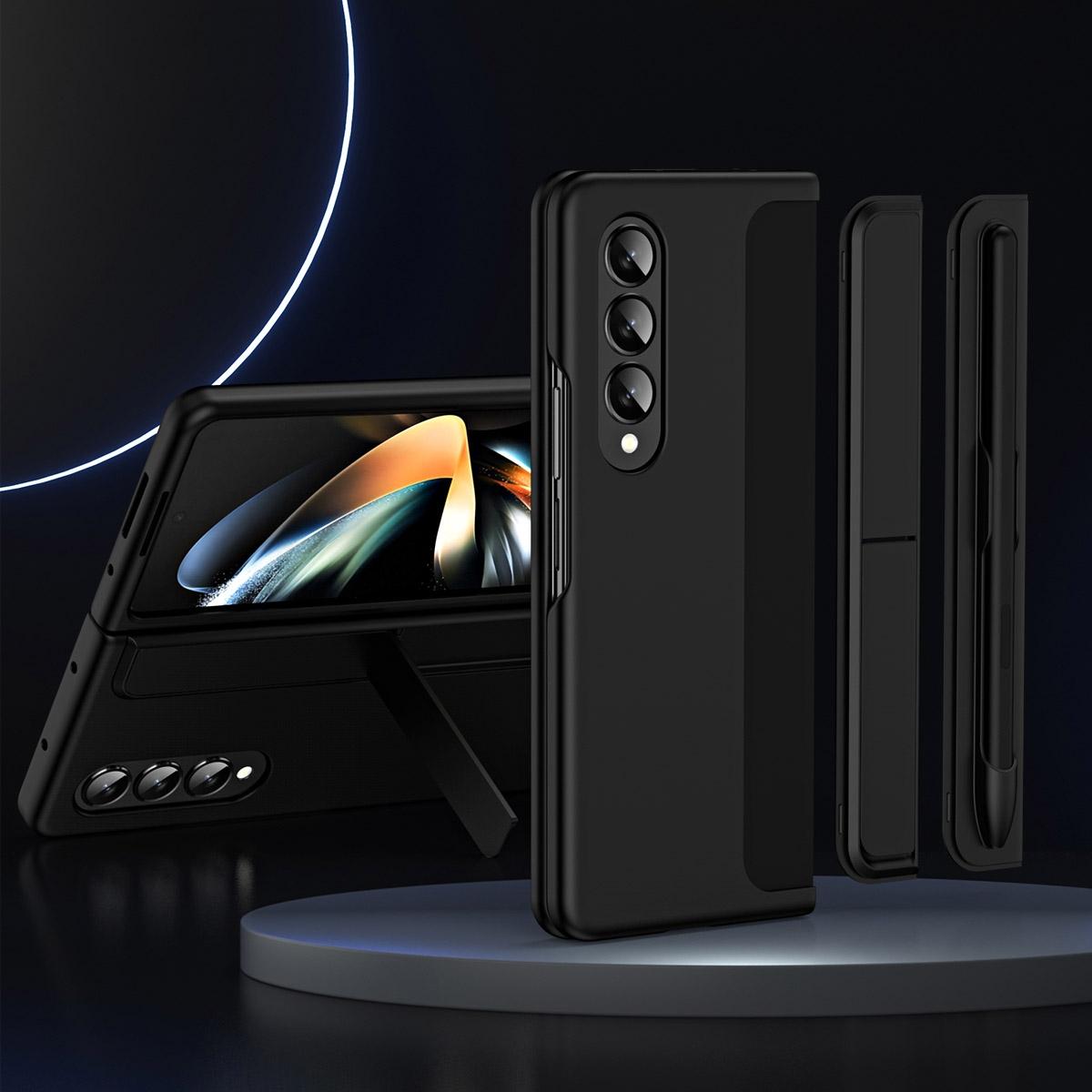 Detachable Pen & Phone Case for Samsung Galaxy z Fold 4 - 2 in 1 - Black