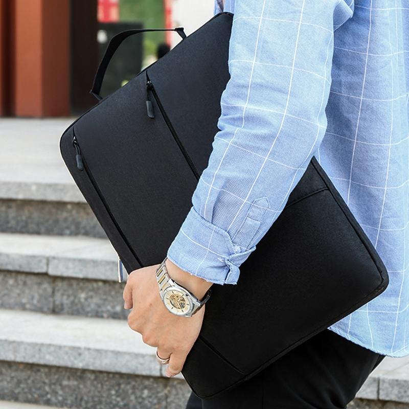 Portable Laptop Handbag - Fits 15.6-17 Inch - Casual Design - Black