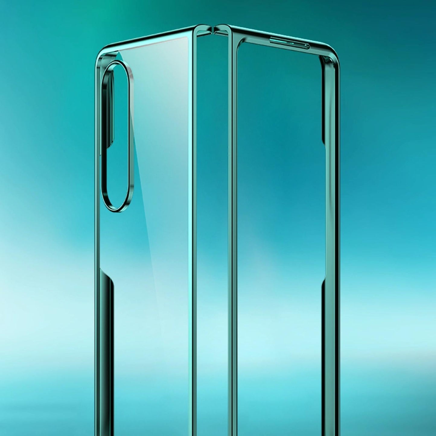 Shockproof Electroplated Case for Samsung Fold 4 5g - Green