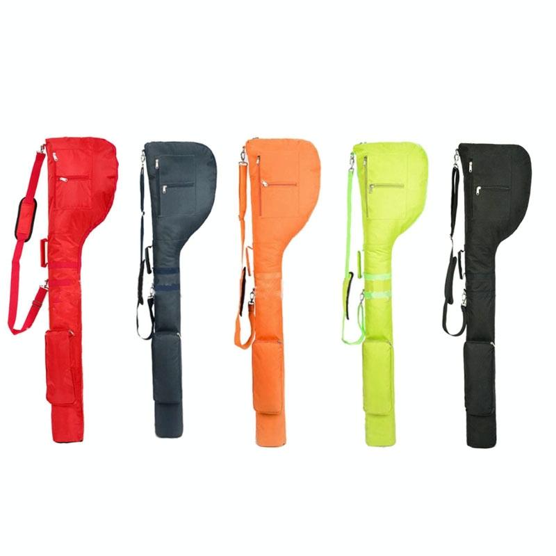 Portable Nylon Golf Bag - Lightweight And Durable - Orange