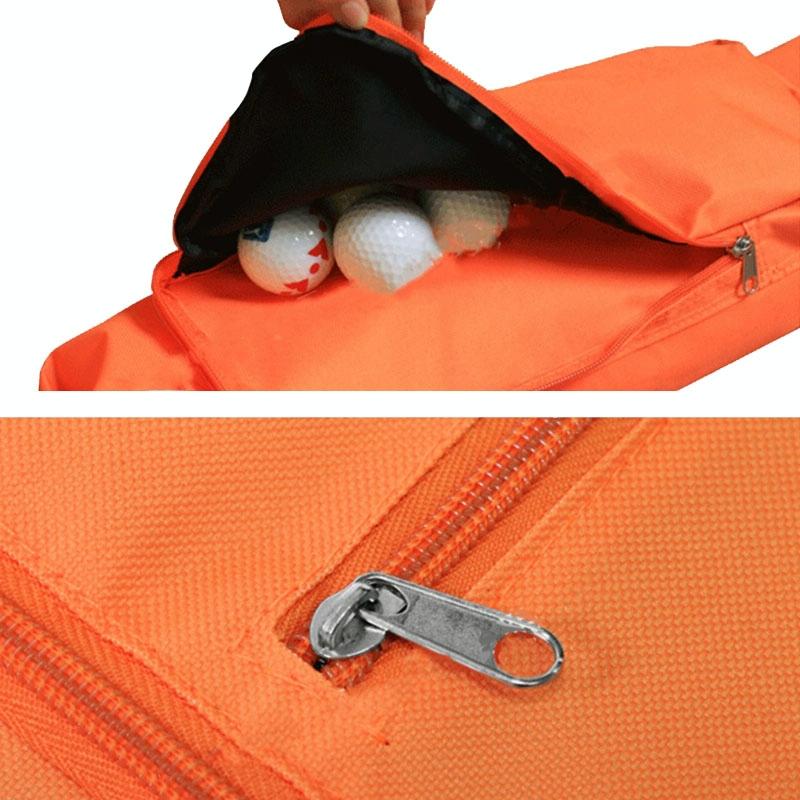 Portable Nylon Golf Bag - Lightweight And Durable - Orange