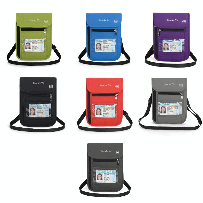 Rfid Passport Storage Bag Anti Theft Messenger - Red