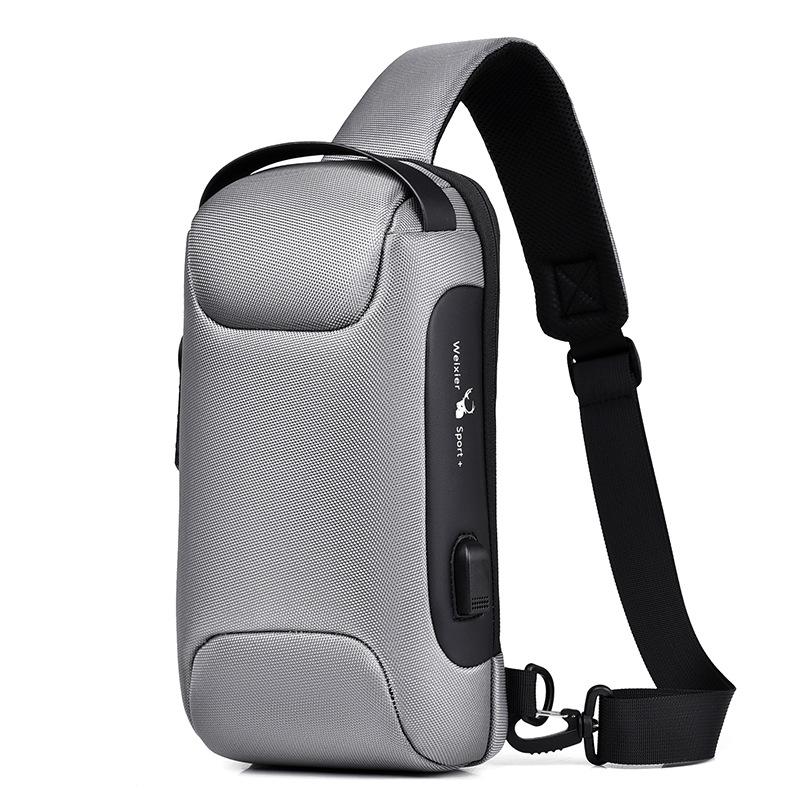 Men's Anti Theft Oxford Chest Bag - Gray