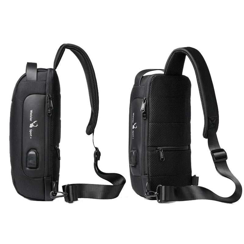 Men's Anti Theft Oxford Chest Bag - Gray