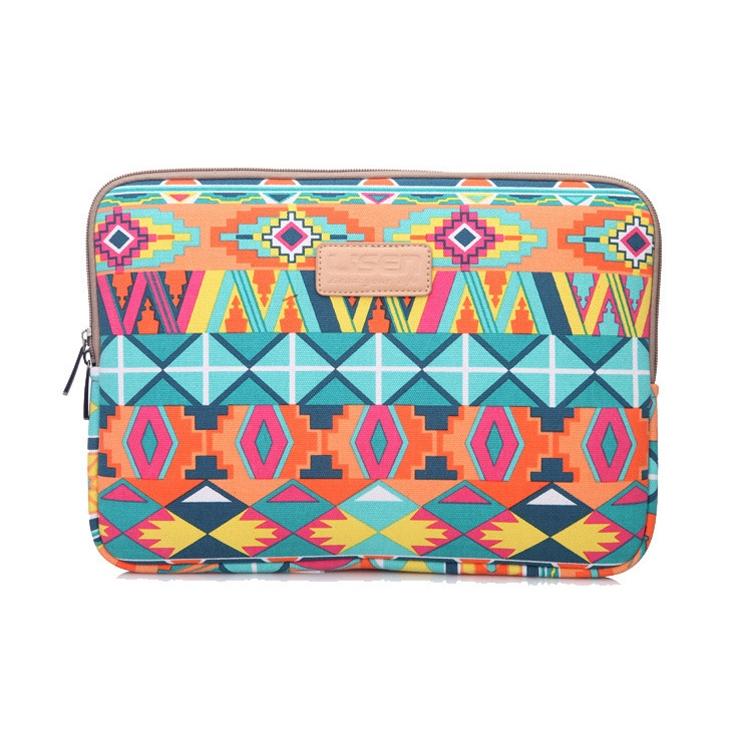 11.6 Inch Lingge Laptop Liner Bag with Stylish Pattern - Light Green Diamond Grid