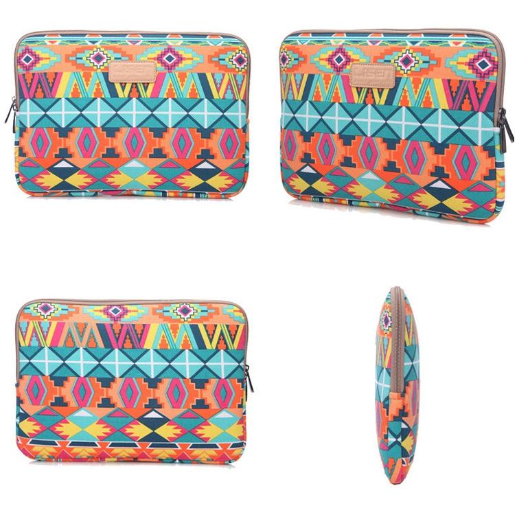 11.6 Inch Lingge Laptop Liner Bag with Stylish Pattern - Light Green Diamond Grid