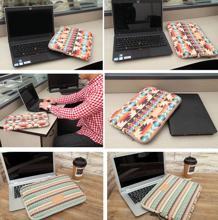 11.6 Inch Lingge Laptop Liner Bag with Stylish Pattern - Light Green Diamond Grid