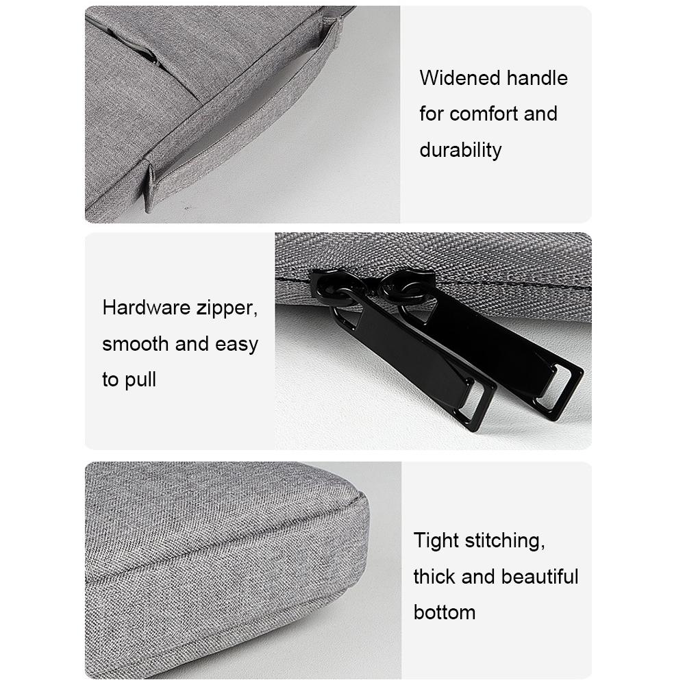 13.3 Inch Waterproof Laptop Handbag with Shock-absorbing Capacity - Deep Sky Gray