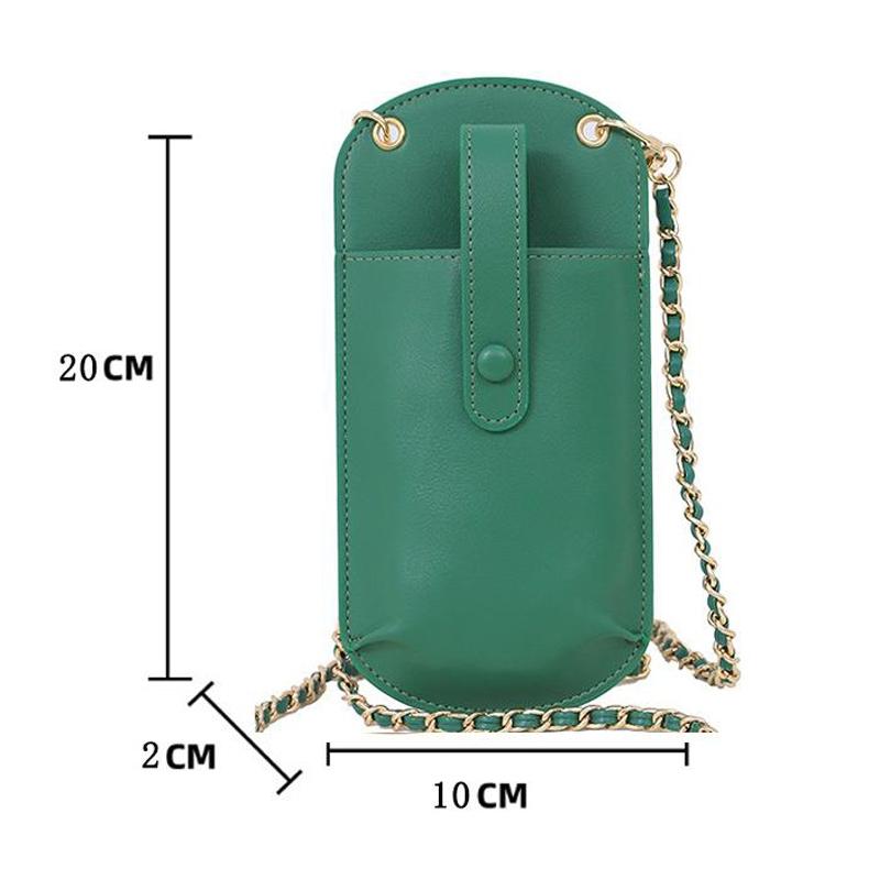 Compact Cell Phone Crossbody Bag - Black
