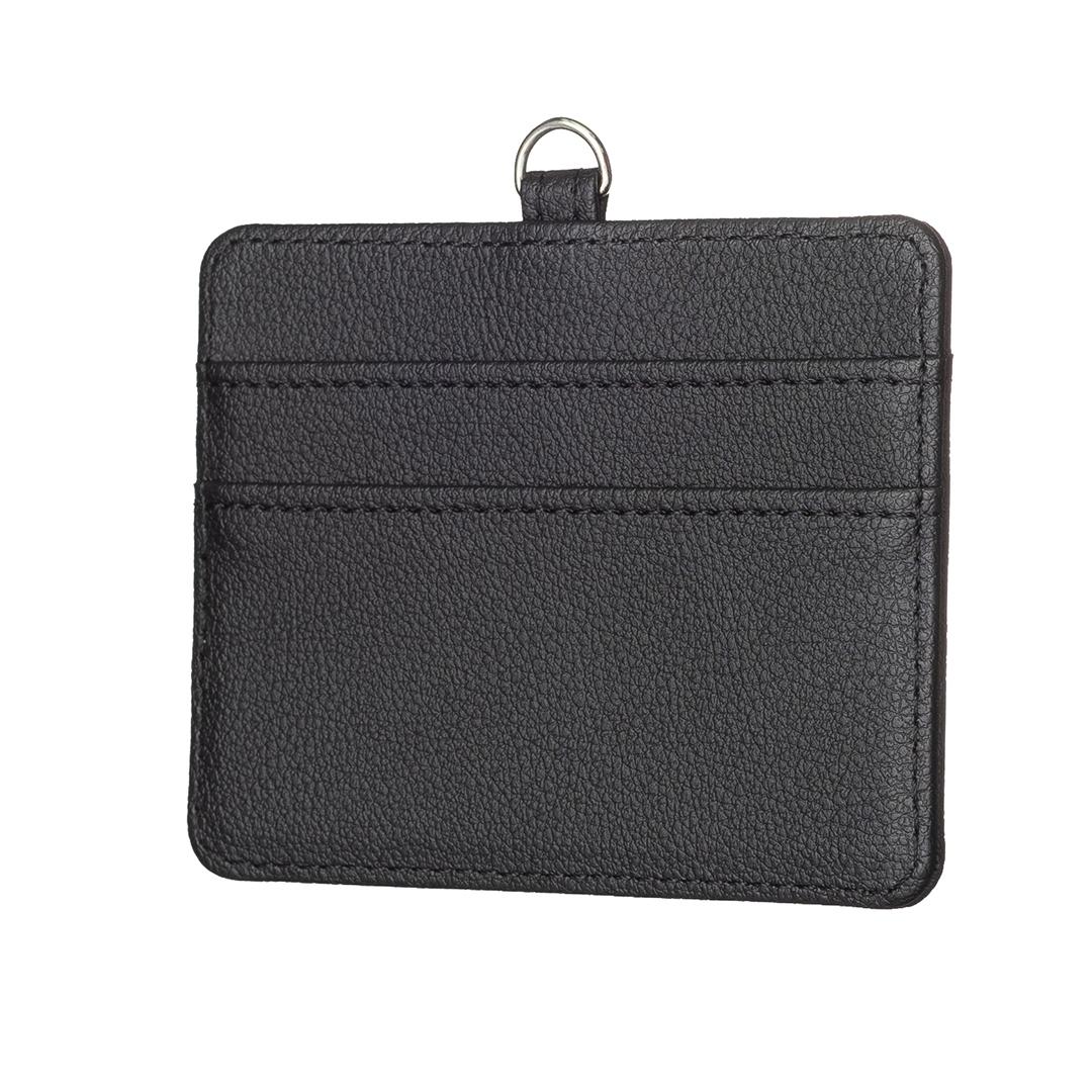 Horizontal Id Card Bag & Lanyard - Purple