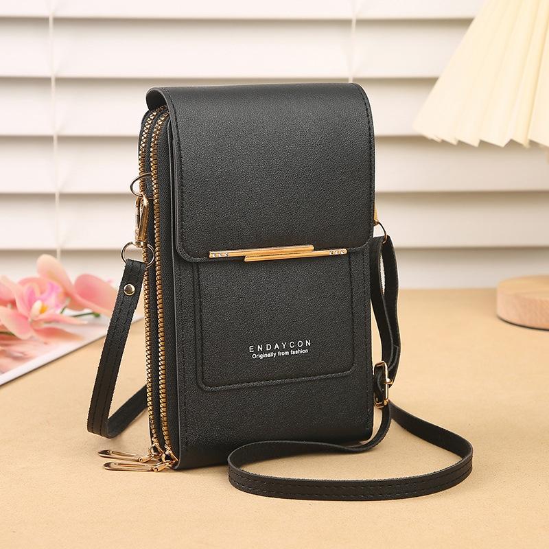 Multifunctional Touch Screen Crossbody Bag - Light Pink