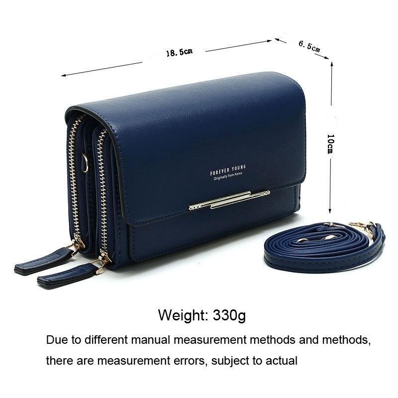 Large Capacity Women Wallet Clutch Bag Versatile Crossbody - Grey