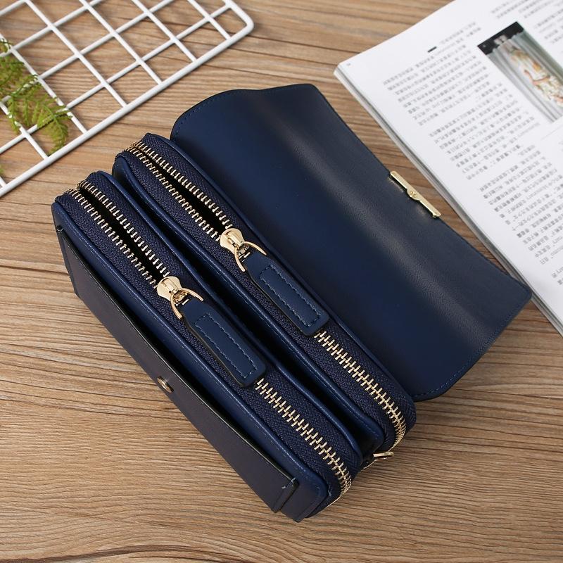 Large Capacity Women Wallet Clutch Bag Versatile Crossbody - Grey
