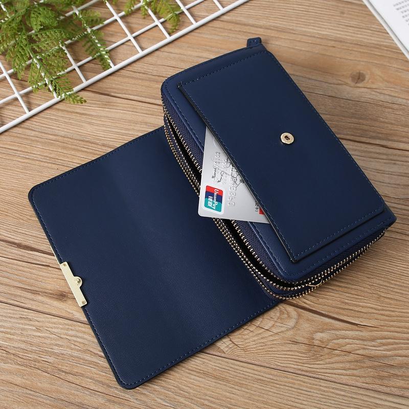 Large Capacity Women Wallet Clutch Bag Versatile Crossbody - Grey