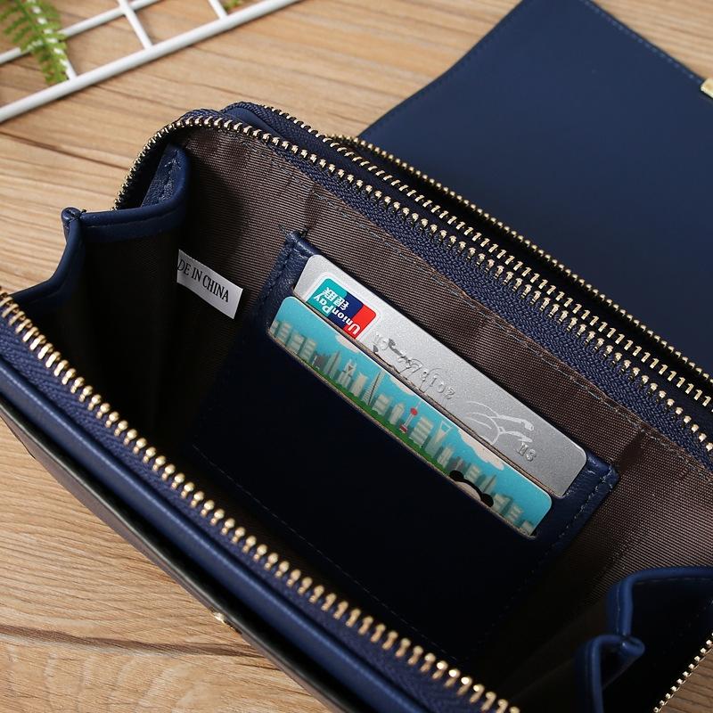Large Capacity Women Wallet Clutch Bag Versatile Crossbody - Grey