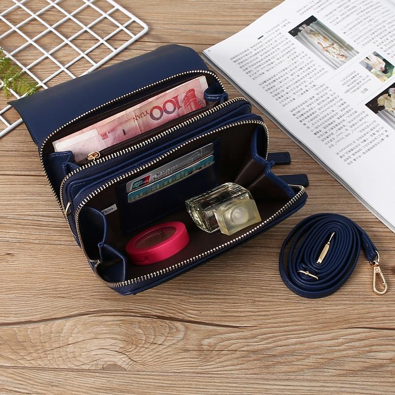 Large Capacity Women Wallet Clutch Bag Versatile Crossbody - Grey