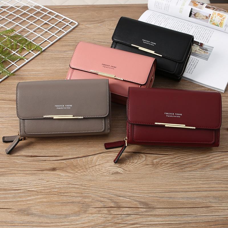 Large Capacity Women Wallet Clutch Bag Versatile Crossbody - Grey