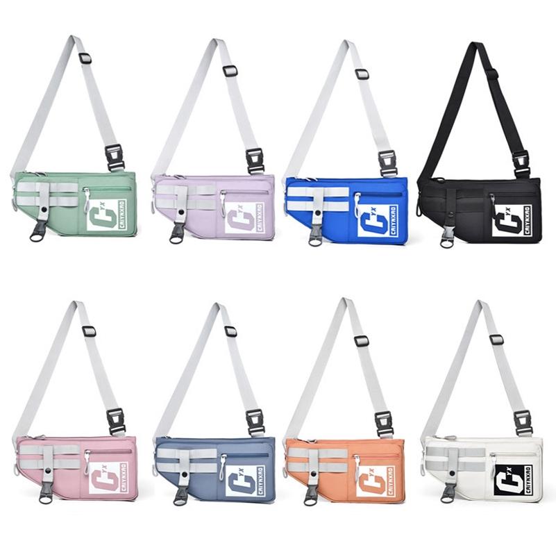 Large Sports Shoulder Bag With Multiple Pockets 2502 - Orange