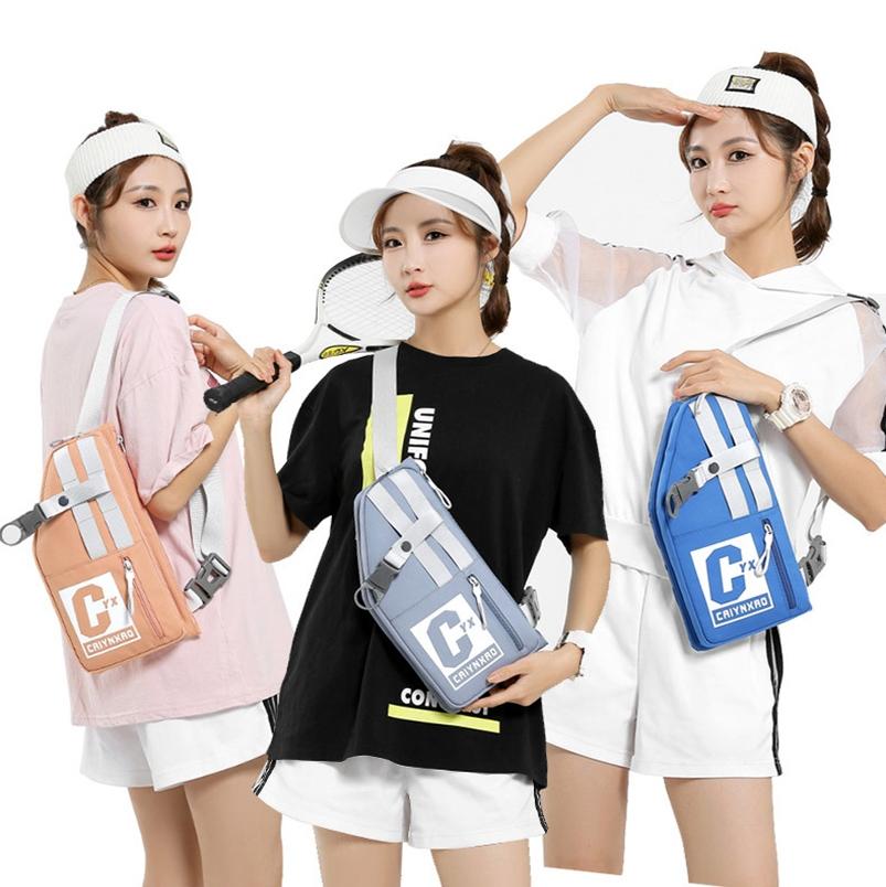 Large Sports Shoulder Bag With Multiple Pockets 2502 - Orange
