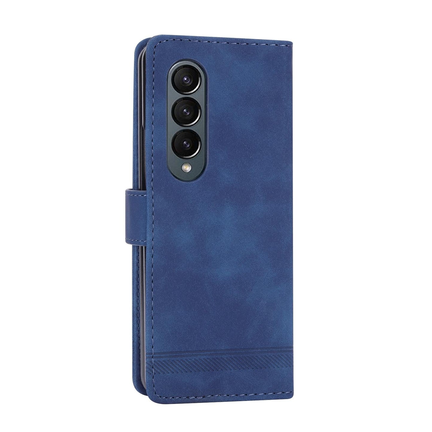 Premium Leather Tpu Case for Samsung Galaxy z Fold 4 / 5g - Blue