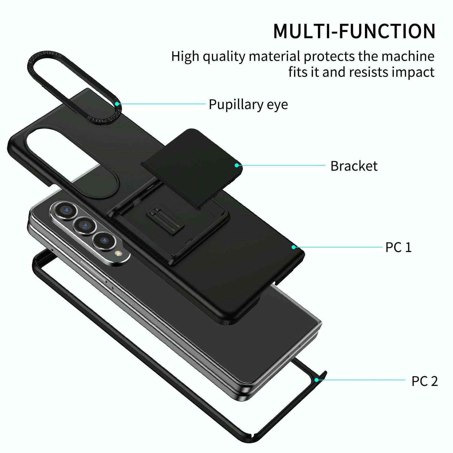 Foldable 3d Design Phone Case for Samsung Galaxy z Fold 4 / 5g - Green
