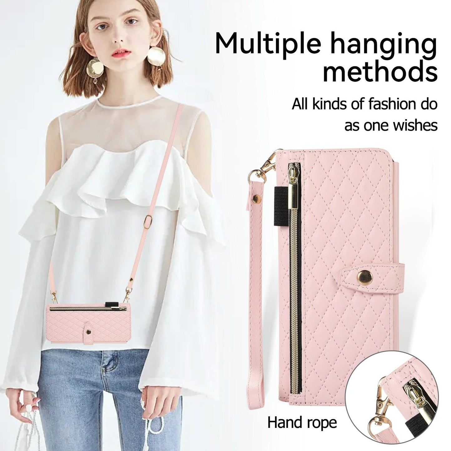Foldable Diamond Lattice Phone Case for Samsung Galaxy z Fold 4 - Pink