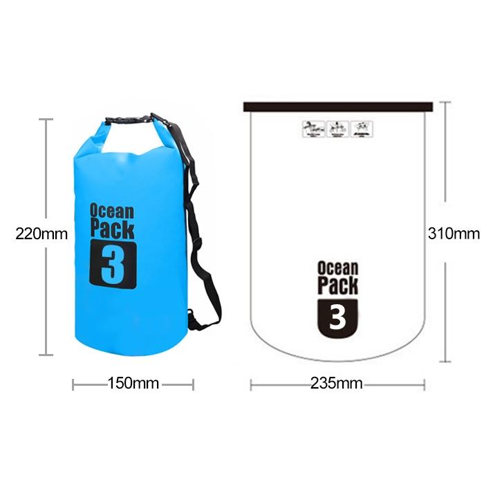 Waterproof Single Shoulder Bag 3L Capacity - Pink