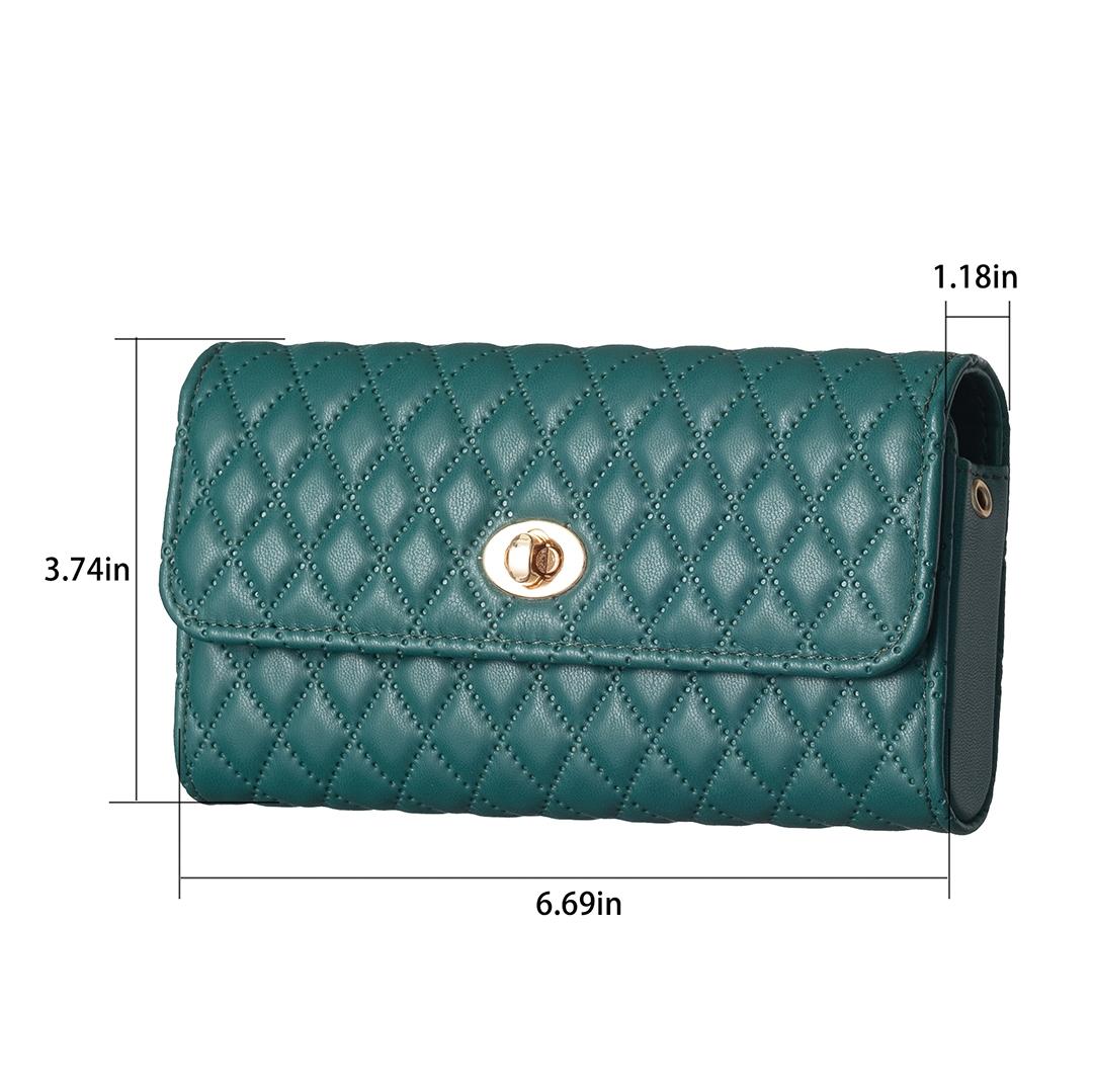 Horizontal Pu Crossbody Shoulder Bag - Purple
