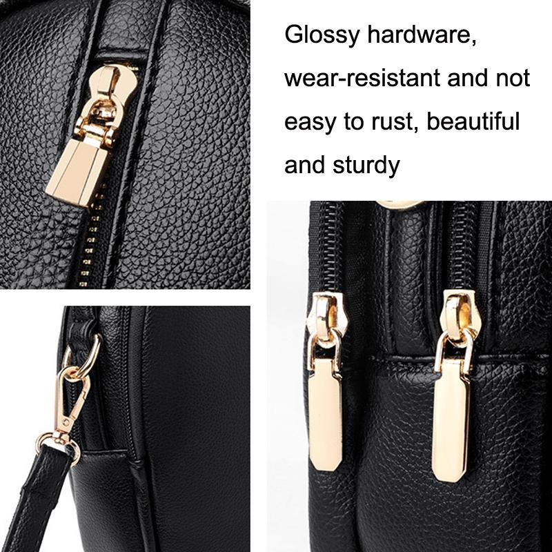 Multi Compartment Shoulder Bag For Women - Grey