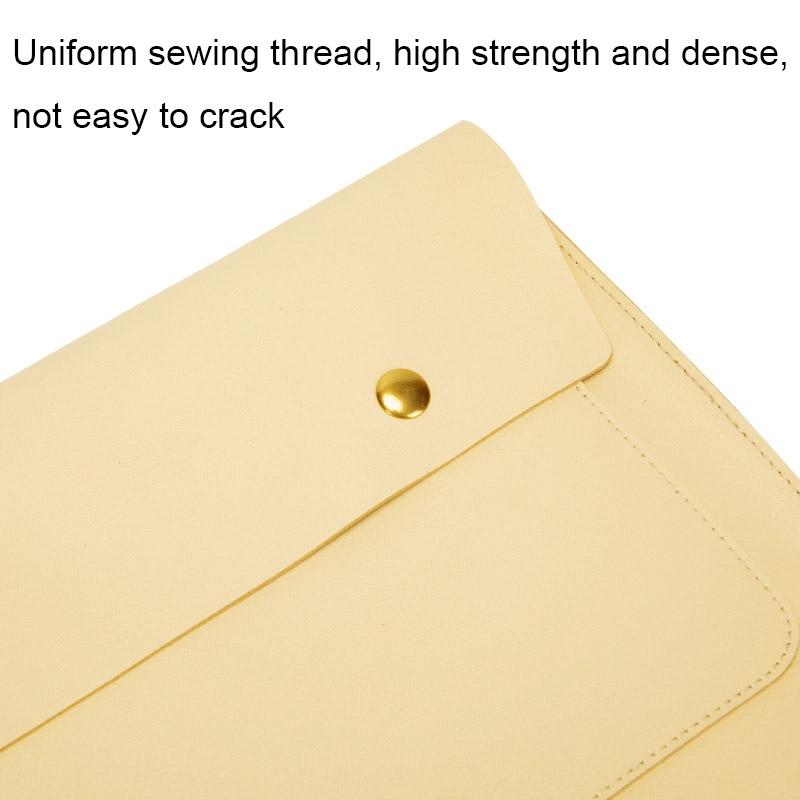 3-in-1 Waterproof Leather Laptop Liner Bag - 13 Inches - Avocado Green
