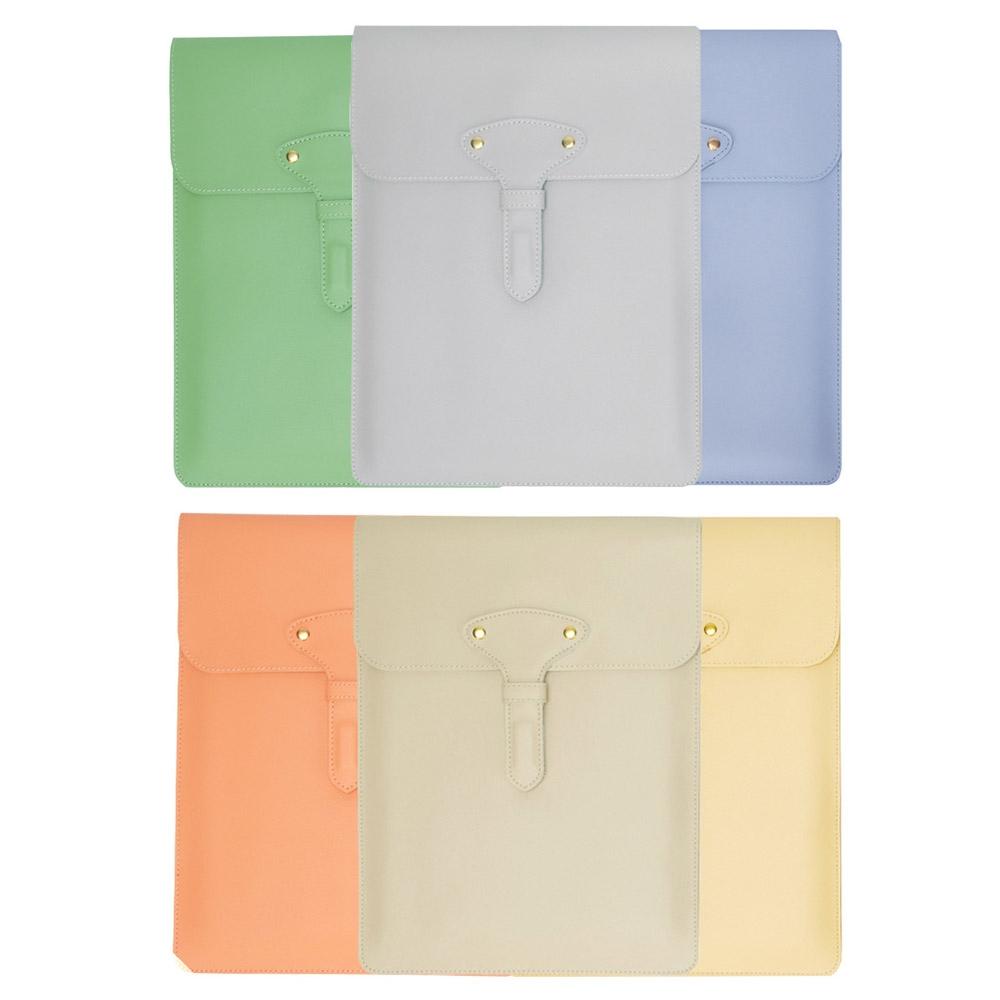 3-in-1 Waterproof Leather Laptop Liner Bag - 13 Inches - Avocado Green