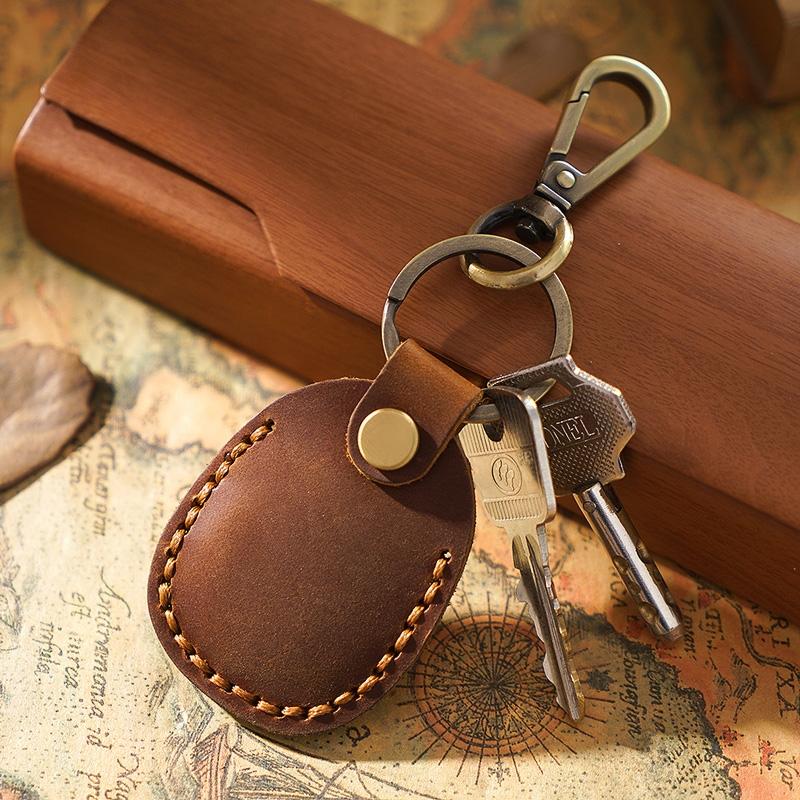 Vintage Leather Proximity Card Holder Access Control - Blue