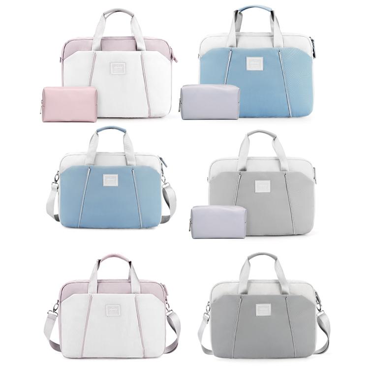 Computer Handheld Messenger Bag for Apple Macbook / Huawei / Xiaomi / Basne - Ladder Hand Lands Purple + Pink Pu Power Package