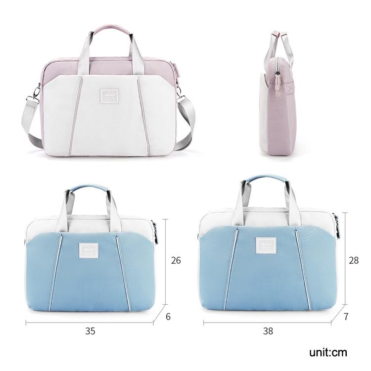 Computer Handheld Messenger Bag for Apple Macbook / Huawei / Xiaomi / Basne - Ladder Hand Lands Purple + Pink Pu Power Package